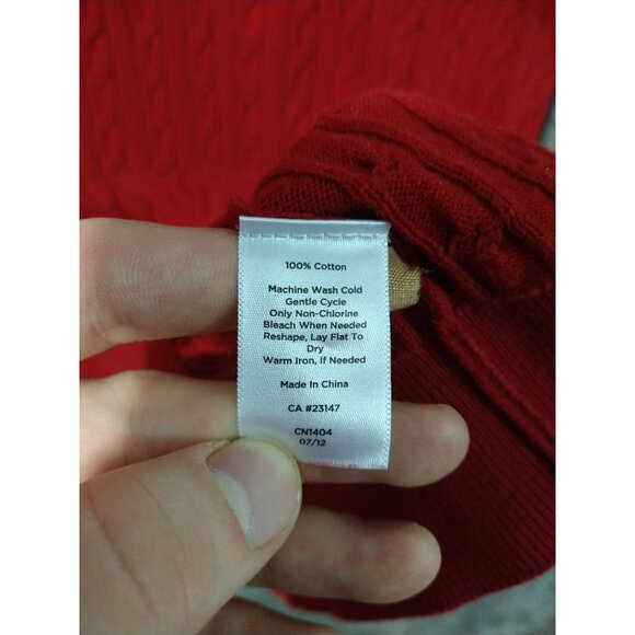 Talbots Sweater Womens 1X Cotton Pullover Turtleneck Cable Neck Lot of 2 - Picture 6 of 7